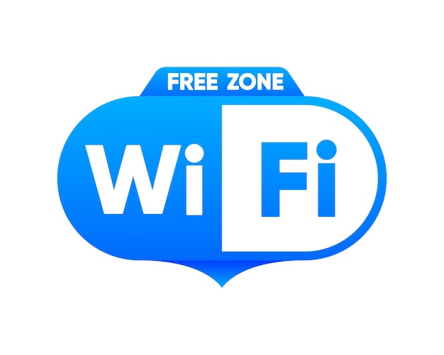 Vecteur zone wifi gratuite connexion au réseau internet sans fil distribution gratuite du trafic pour les utilisateurs illustration vectorielle