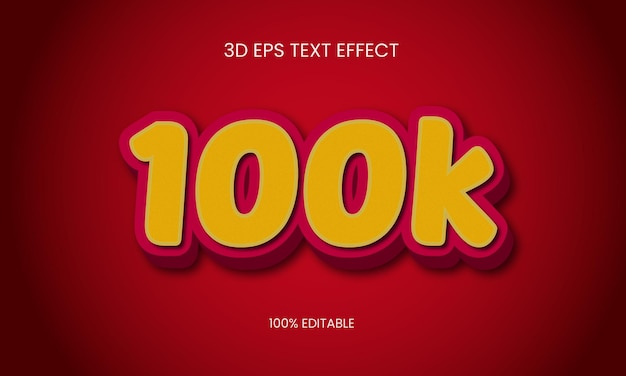 100k 3d editable text effect design