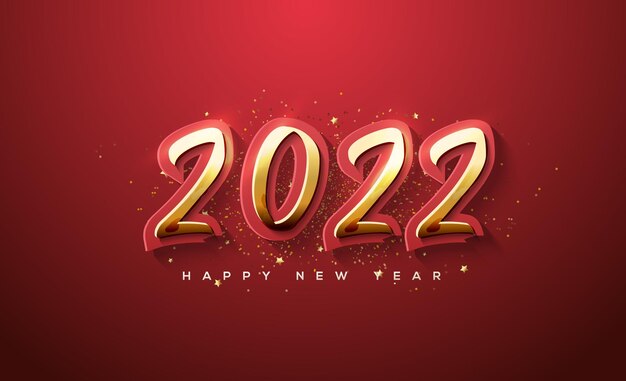 2022 happy new year classic unique with luxury gold