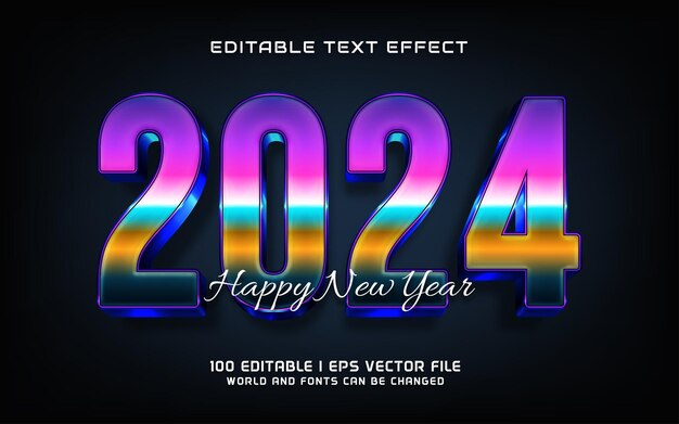 2024 happy new year vector illustration