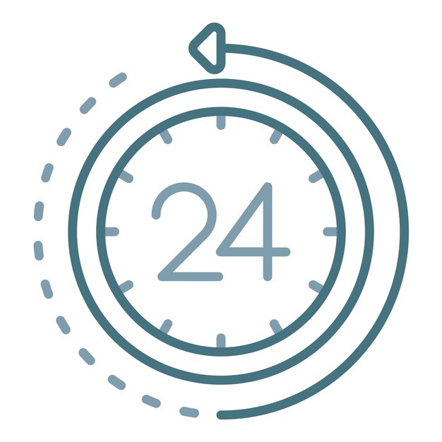 24 Hours Flat Illustration