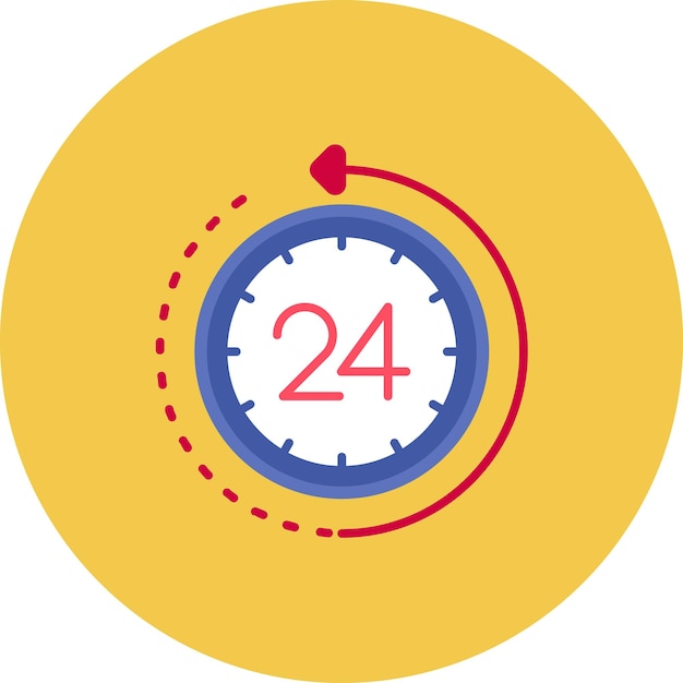 24 Hours Flat Illustration