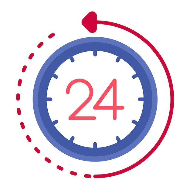 24 Hours Flat Illustration