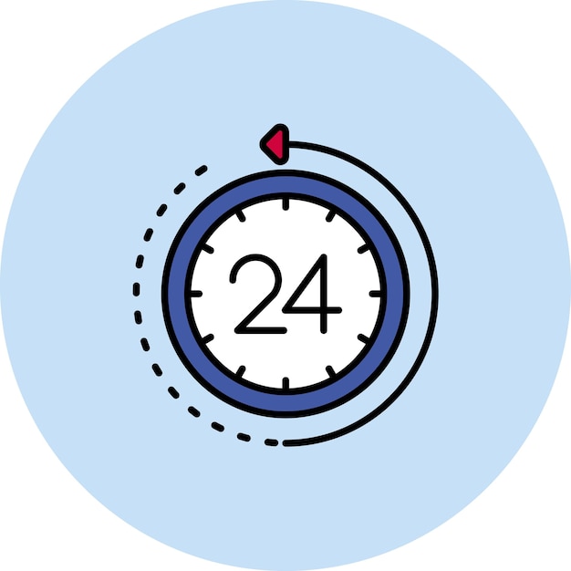 24 Hours Flat Illustration