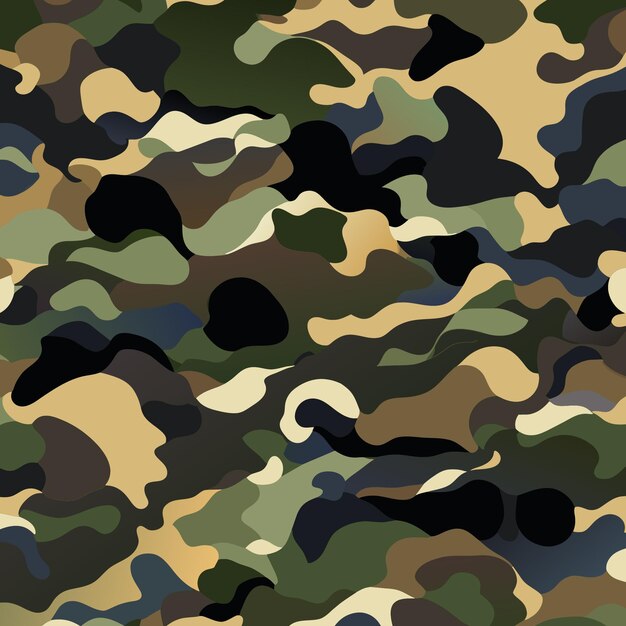 2D Flat Camo Design in Vector for Creative Artists