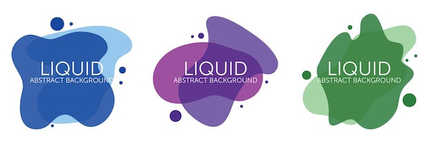 3 liquid abstract backround graphic element premium vector template eps 10