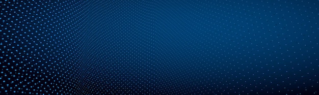 3D abstract dark blue background with dots pattern vector design, technology theme, dimensional dotted flow in perspective, big data, nanotechnology.