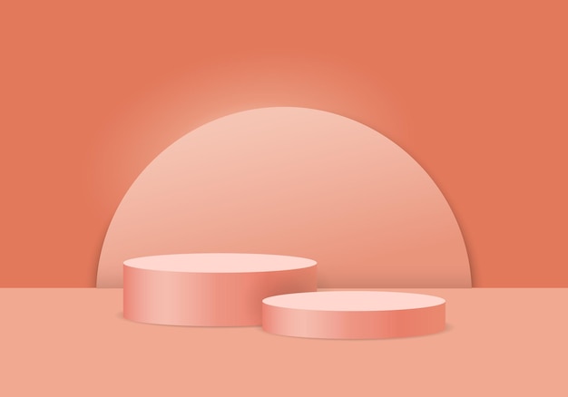 3d background products orange sphere The background is a circular shape
