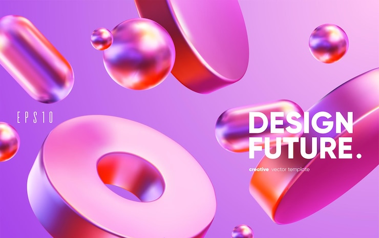 Vector 3d background with colorful geometric shapes eps10 vector