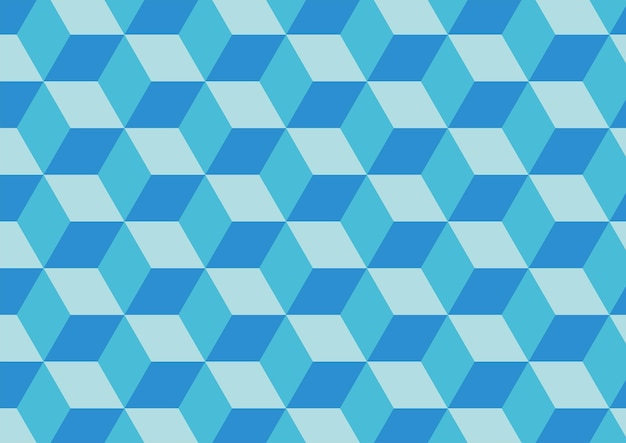 3d blue hexagon geometric block background
