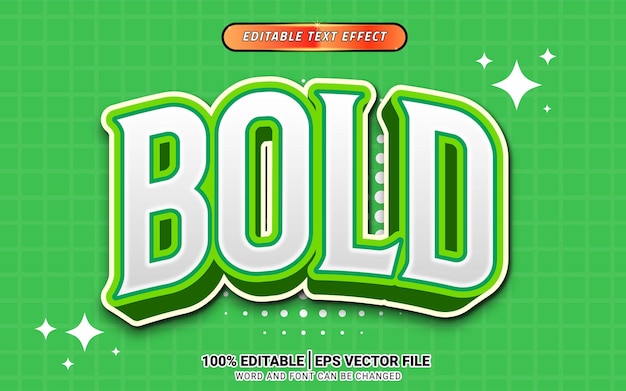 3d bold cartoon comic vintage text effect