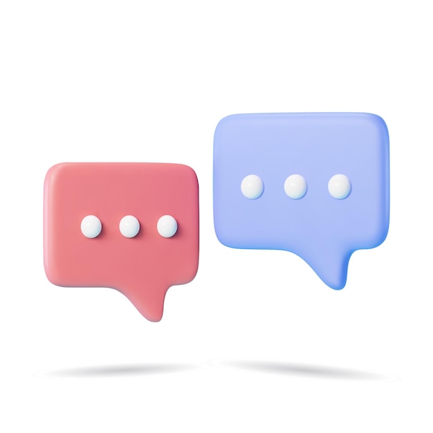 3d bubble speech icon vector illustration stylze dialogue symbol Background isolated