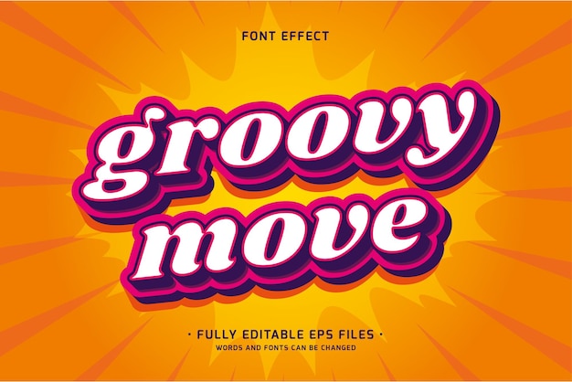 3d cartoon style editable font text effect