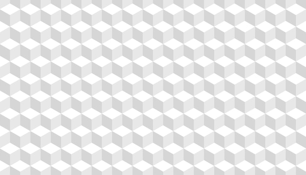 3d cube art seamless pattern in white colors