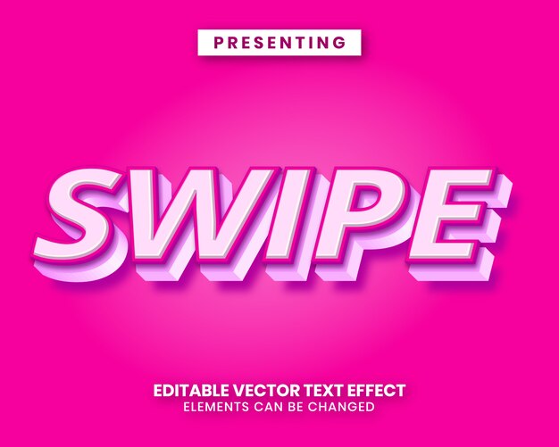 3d cute style editable text effect