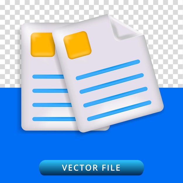 3D data entry paper icon