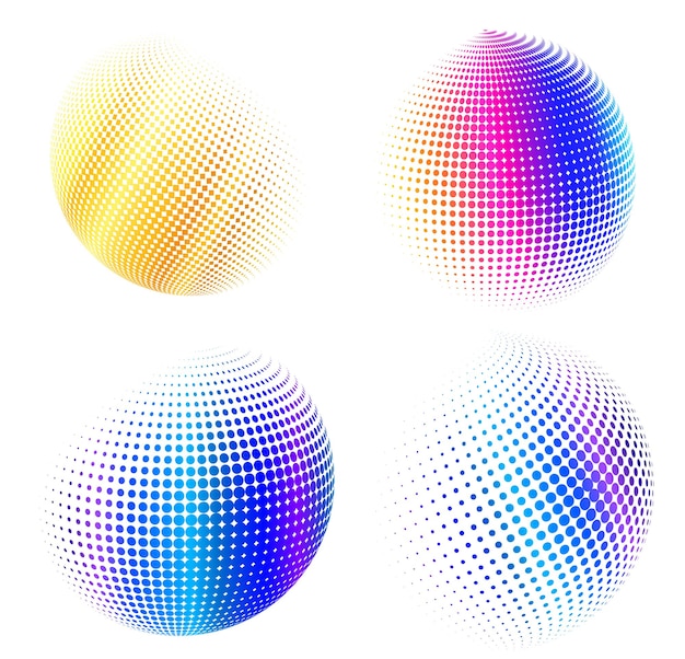 3d decorative balls with chess dot spheres isolated on white vector illustration eps10 design elements for your advertising flyer presentation template brochure layout book cover