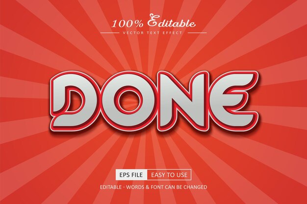 3d Done text style effect