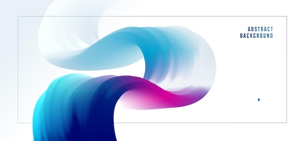3D fluid gradient color vector abstract background, dimensional dynamic shape in motion, flowing colors design element, trendy modern style.