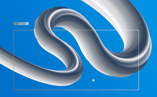 3D fluid gradient color vector abstract background, dimensional dynamic shape in motion, flowing colors design element, trendy modern style.