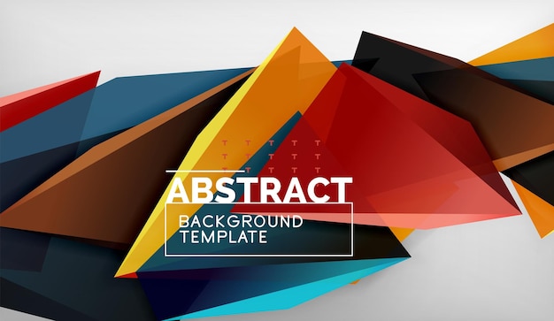 3d geometric triangular shapes abstract background color triangles composition on grey backdrop business or hitech conceptual wallpaper