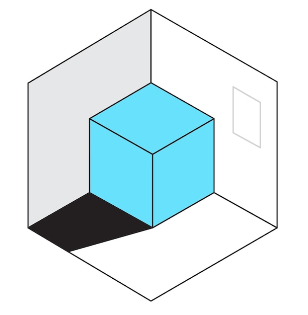 3d isometric cube on a white background Vector illustration