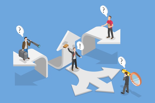 3D Isometric Flat Vector Conceptual Illustration of Alternative Pathway