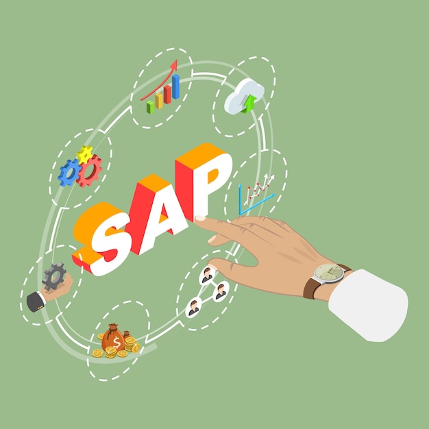 3d isometric flat vector illustration of sap