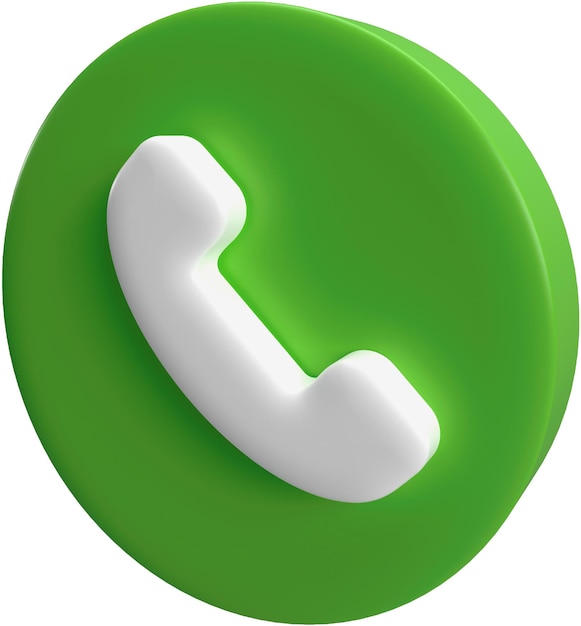 3D liquid phone call icon