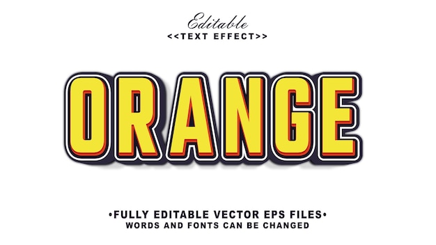 3d orange bold text effect