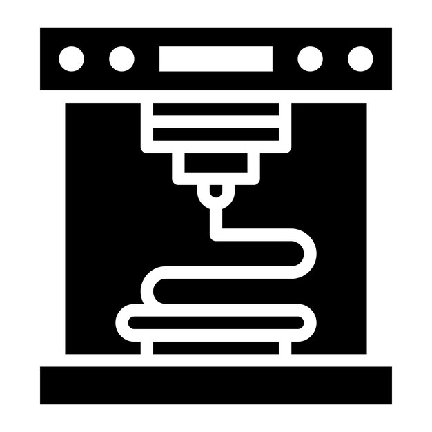 3d printer icon vector image can be used for printing