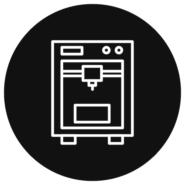 3D Printer Vector Illustration