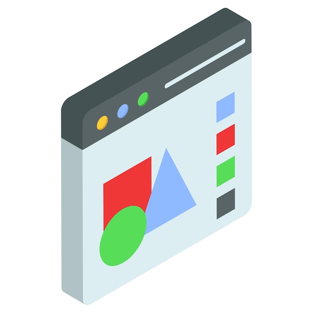 3d printing browser based SaaS tools isometric Concept image editing application interface vector