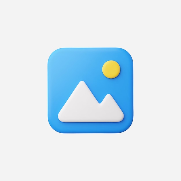 3d realistic gallery icon vector illustration
