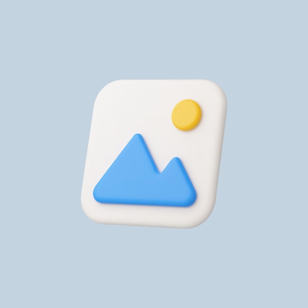 3d realistic gallery icon vector illustration
