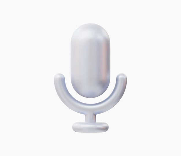 3d realistic microphone icon vector illustration
