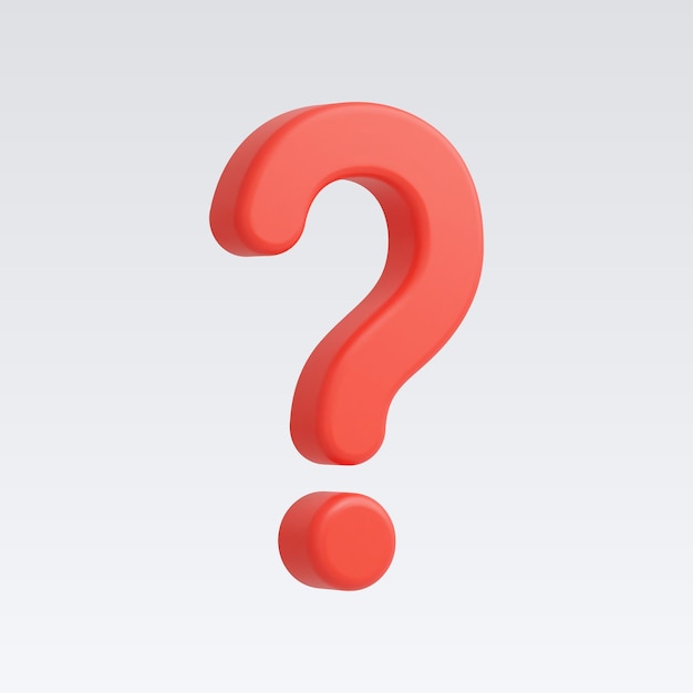3d Realistic Question mark vector Illustration