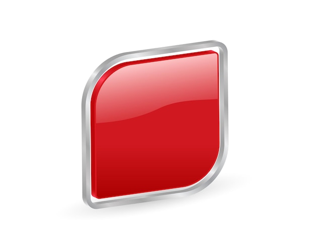3D red shape icon