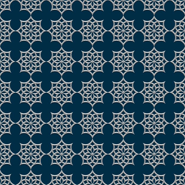 3d seamless pattern in arabic style