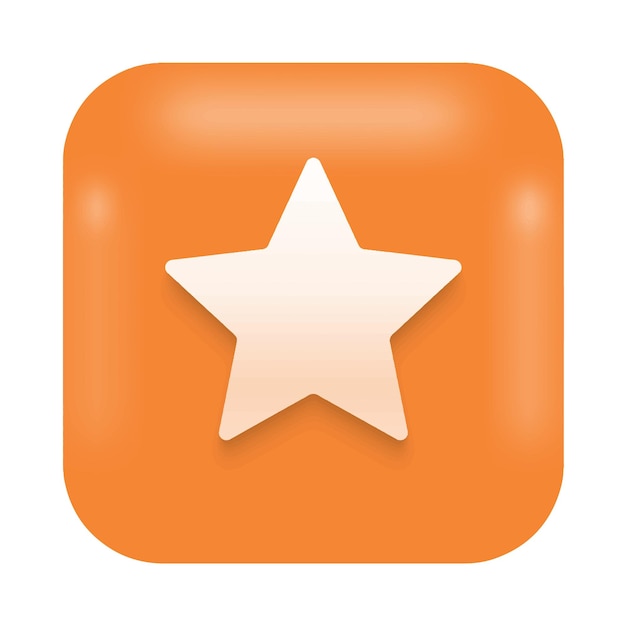 3d star rating social media icon online communication digital marketing symbol
