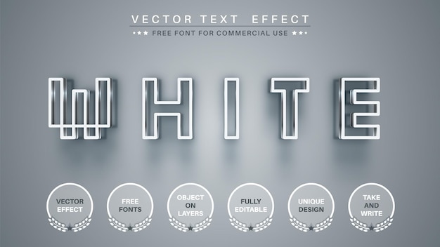 3d stroke editable text effect font style
