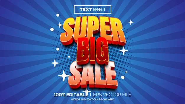 3d super sale text effect editable text effect