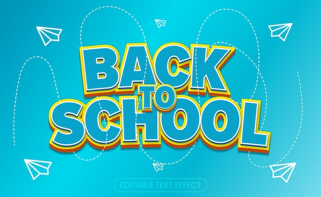 3D Text Effect Back to School