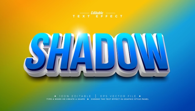 3D Text Effect Design Editable and Scalable Vector Graphic Style Effect with Shadow