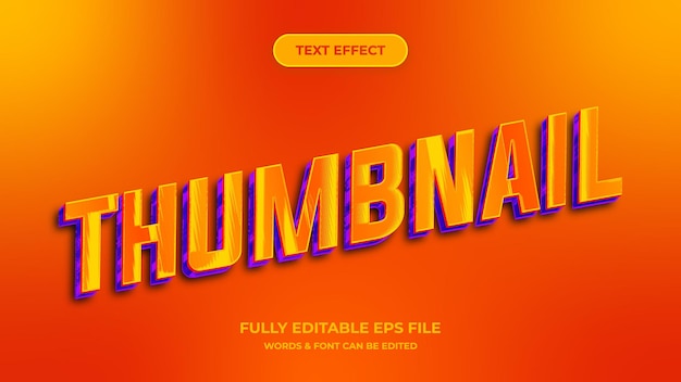 3d text effect editable modern lettering typography font style