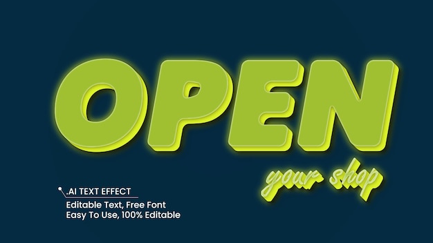 3d text effect vector text effect stylish text effect