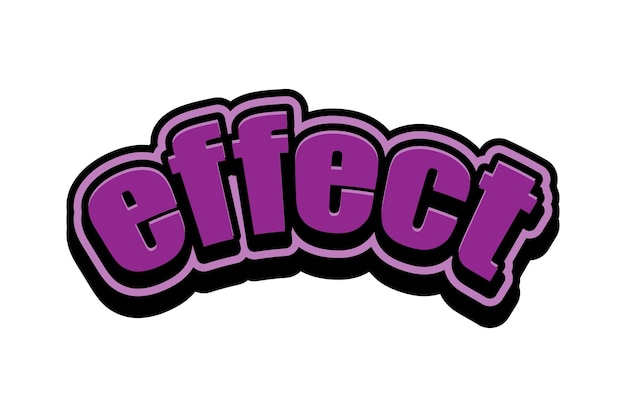 3d text effect with the word effect