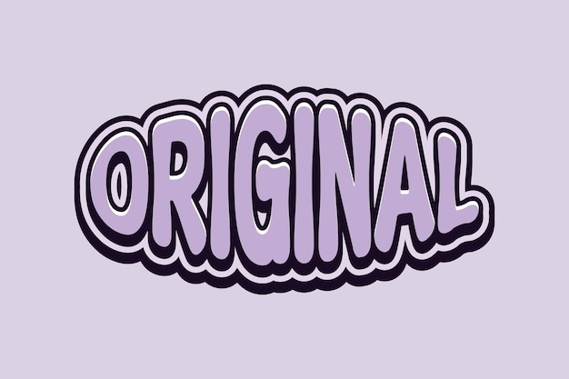 3d text effect with the word original