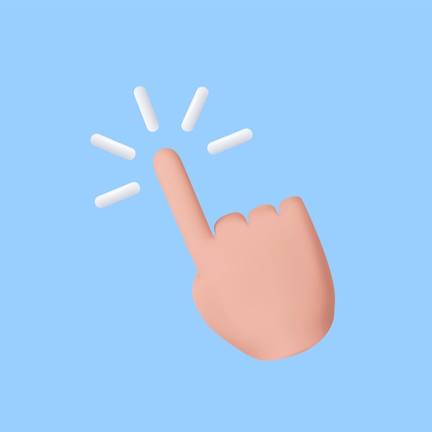 3d touch screen hand pointing gesture
