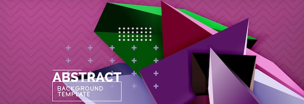 3d triangular vector minimal abstract background design